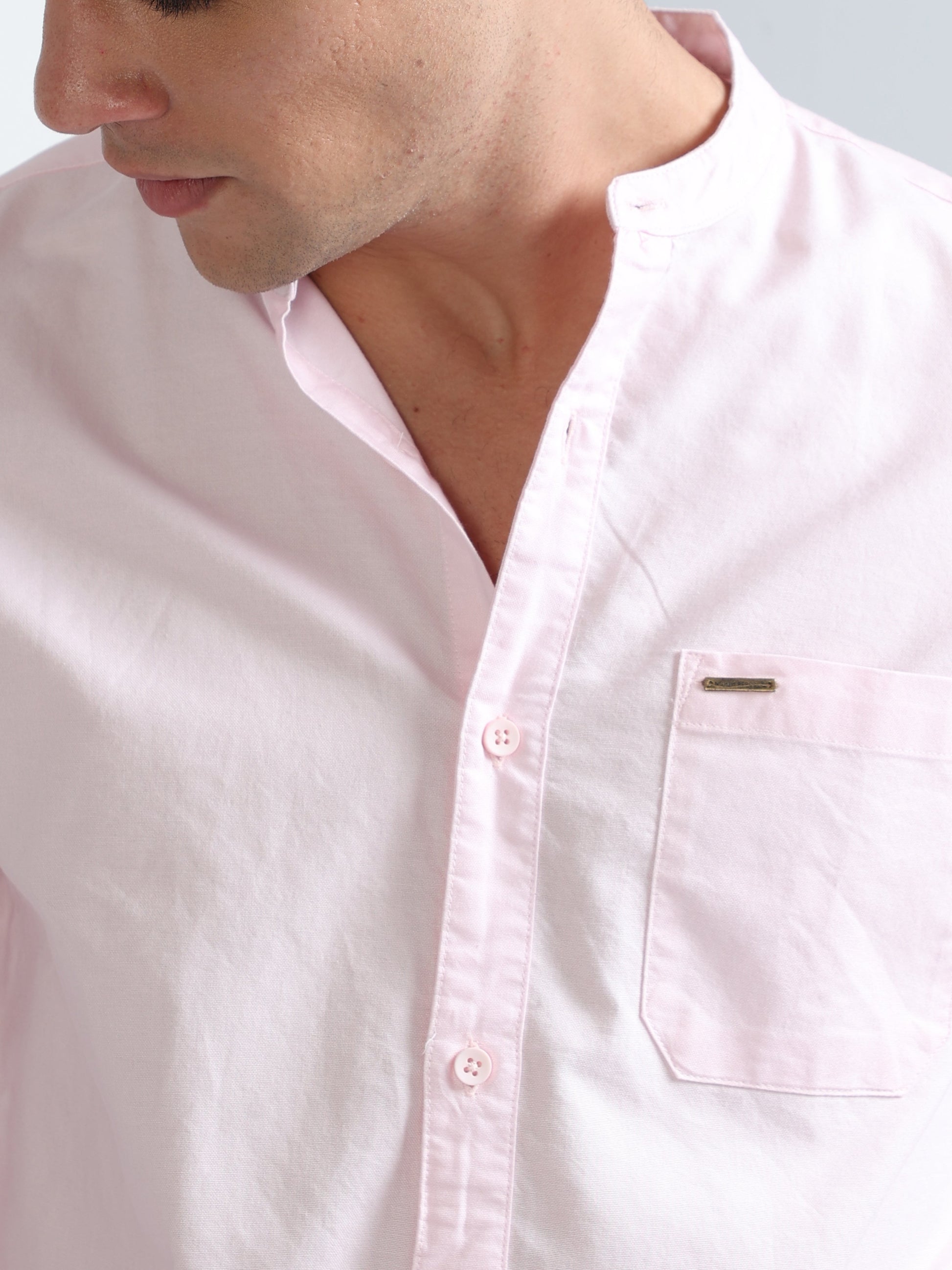 Buy Regular Wear Chinese Collar Shirt For Mens Online.