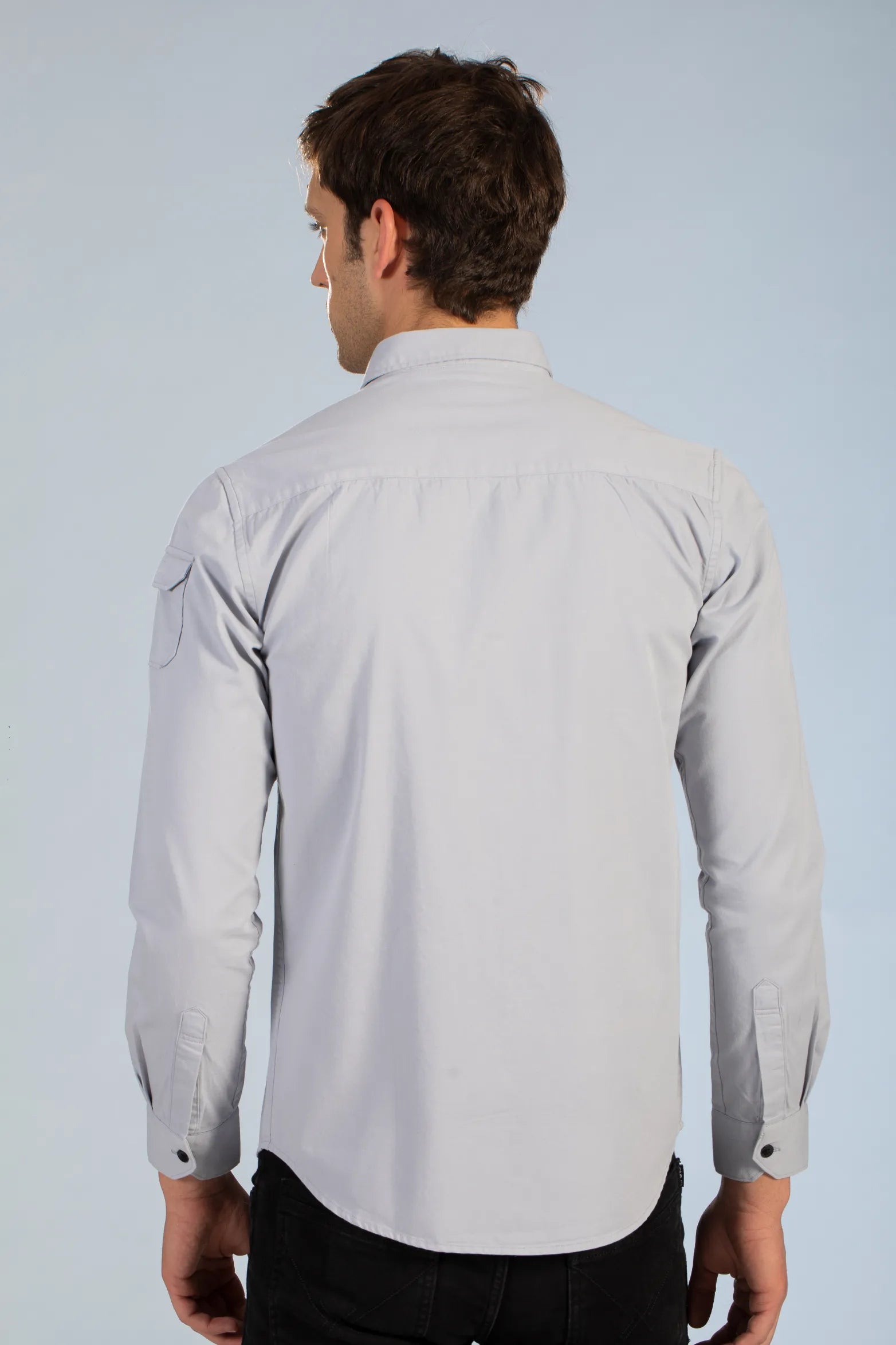 Buy Shoulder Patch Cargo Twill Shirt Online.