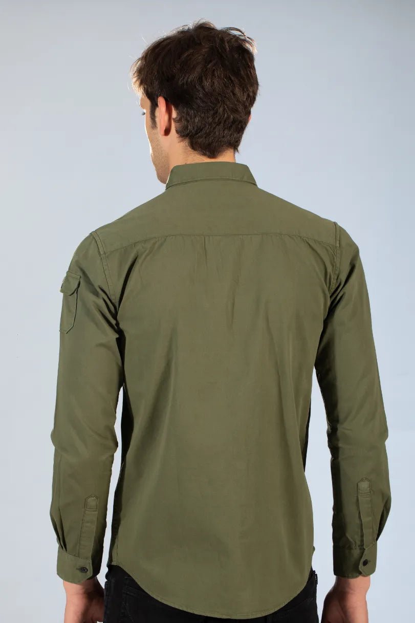 Buy Shoulder Patch Cargo Twill Shirt Online.