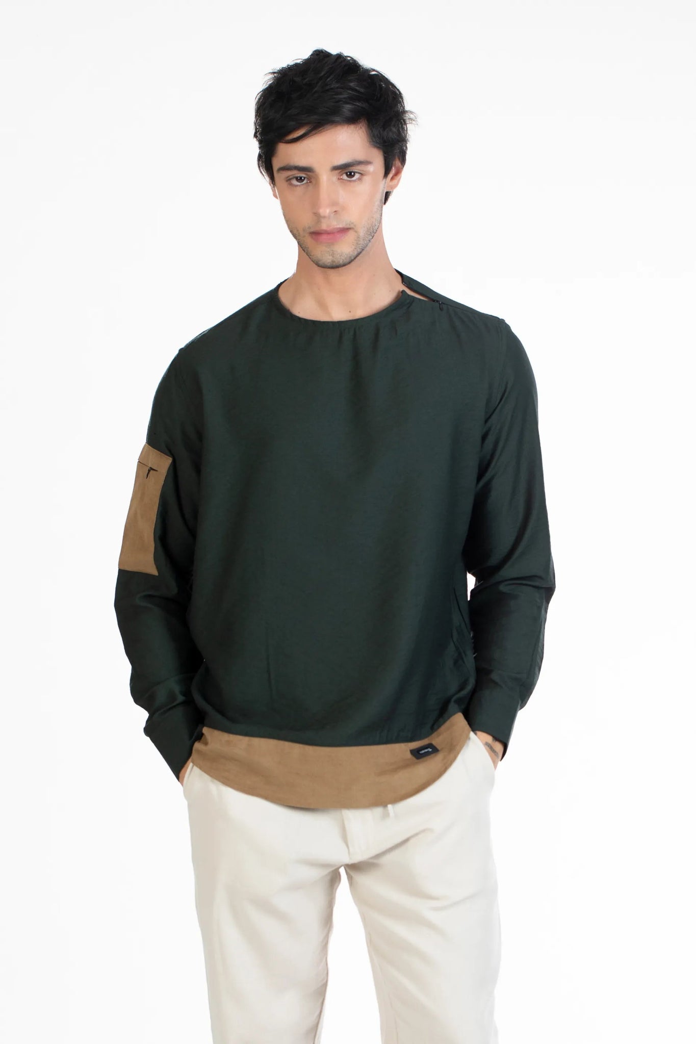 Buy Sleeve Pocket Crushed Shirt Online