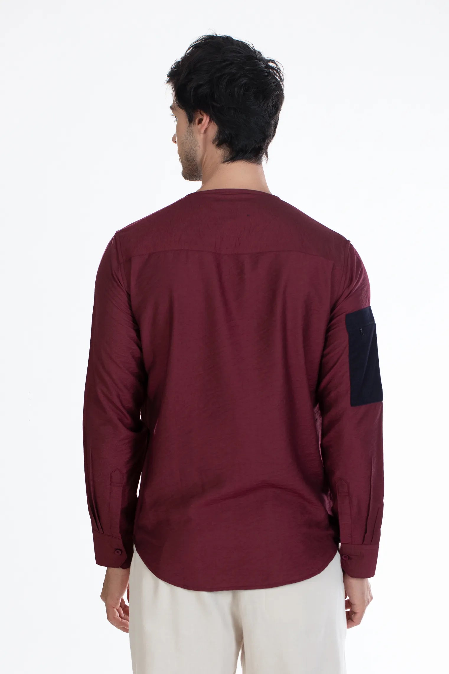 Buy Sleeve Pocket Crushed Shirt Online.