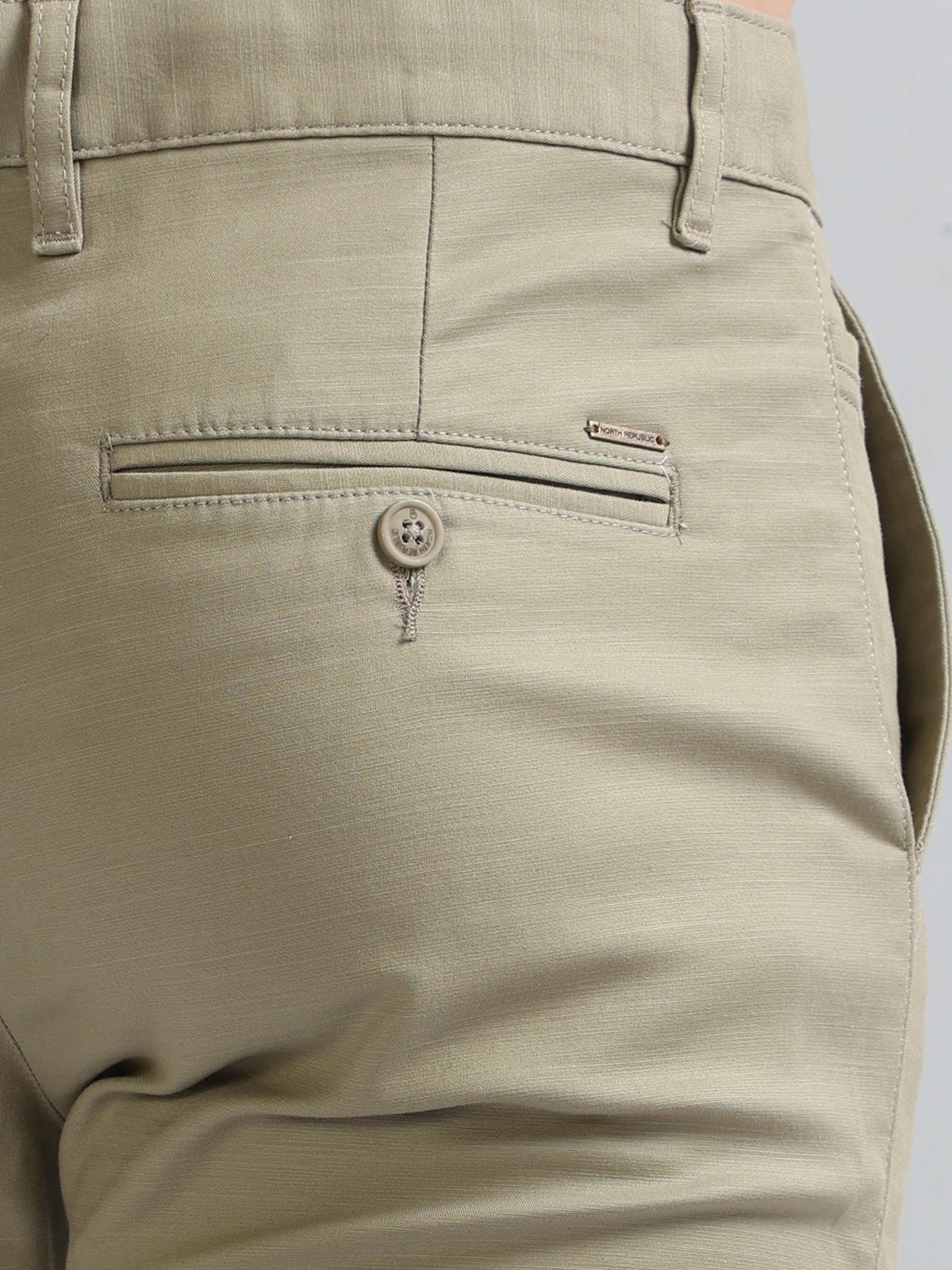 Men's Khaki Essential Cotton Trousers