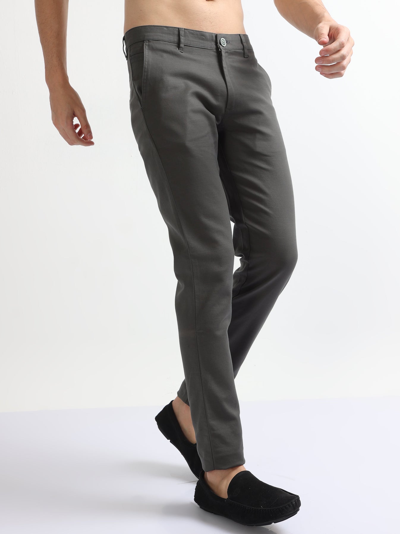Shop Slub Cotton Trousers Online