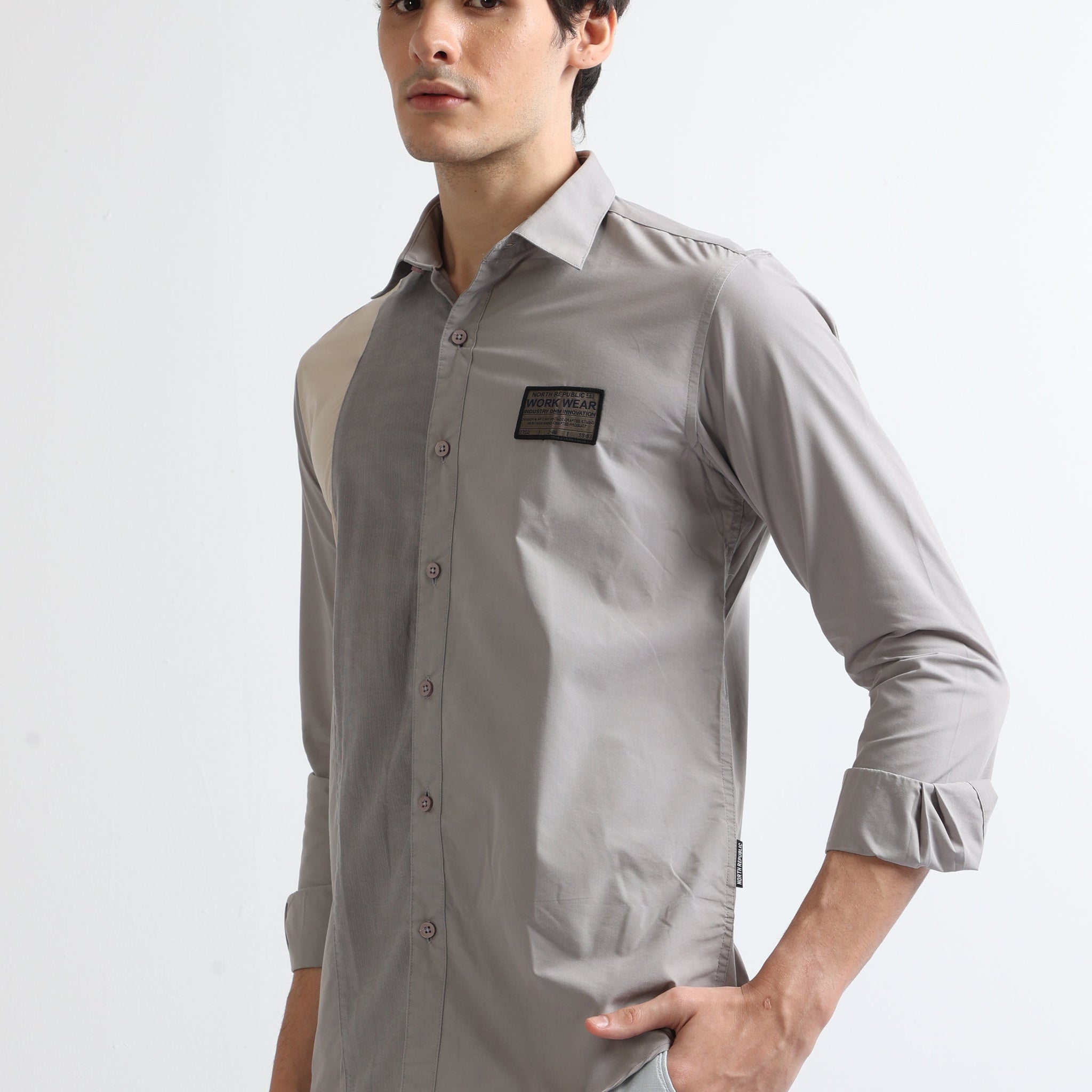 Buy Smart Casual Panel Shirt For Work Wear Online