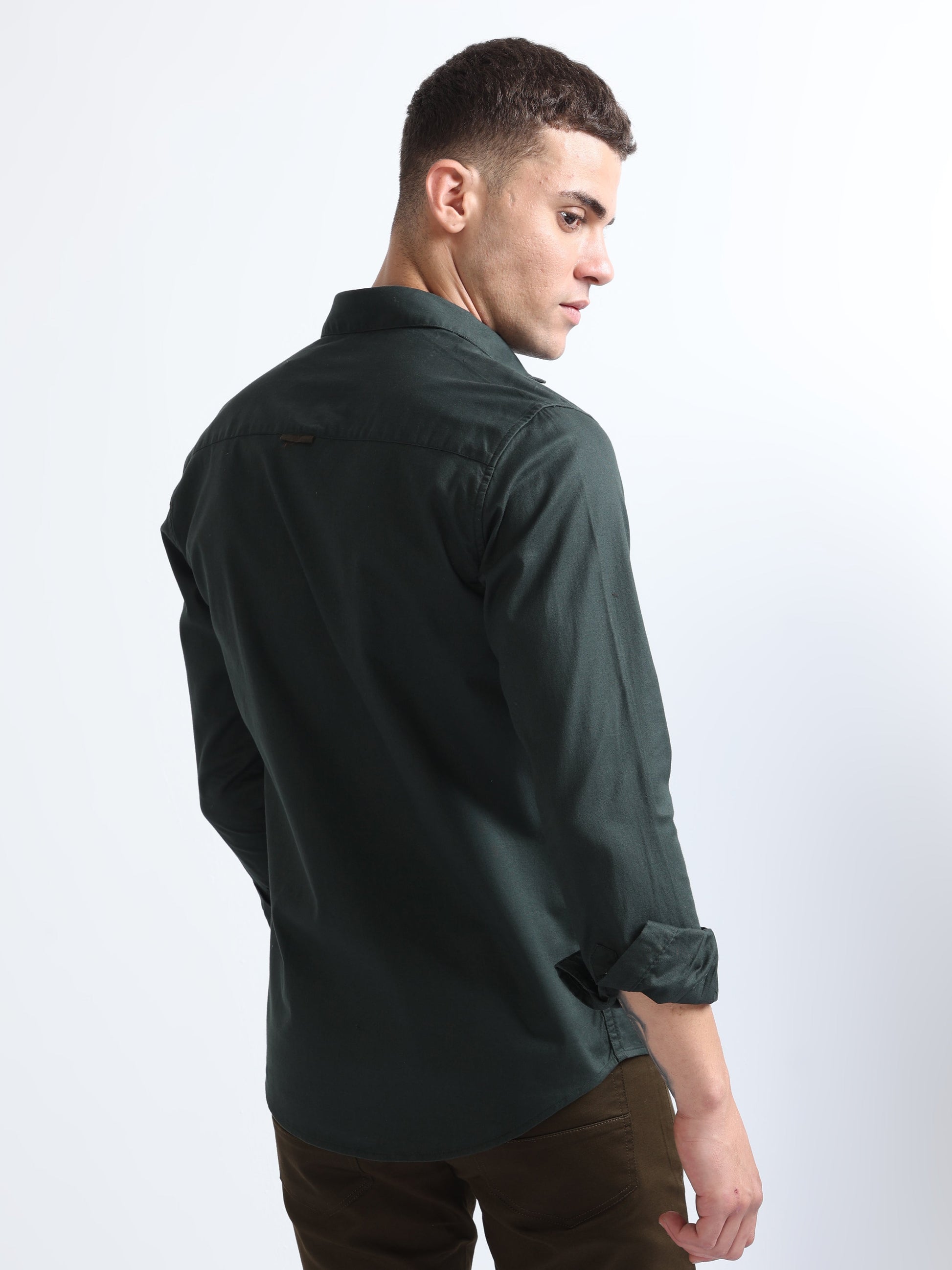 Buy Snap Button Double Pocket Fashionable Shirt For Mens Online.