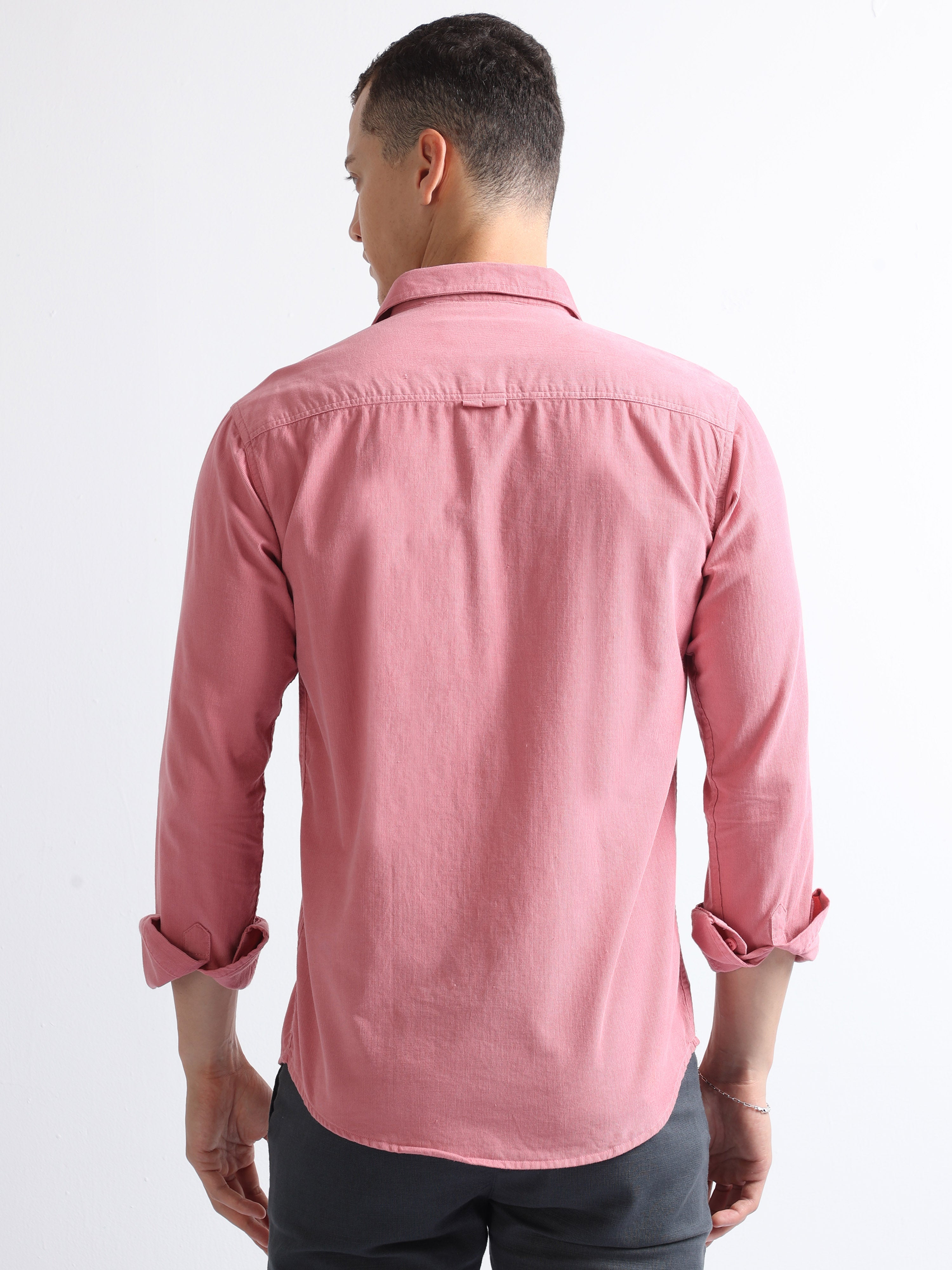 Pink button 2024 up shirt mens