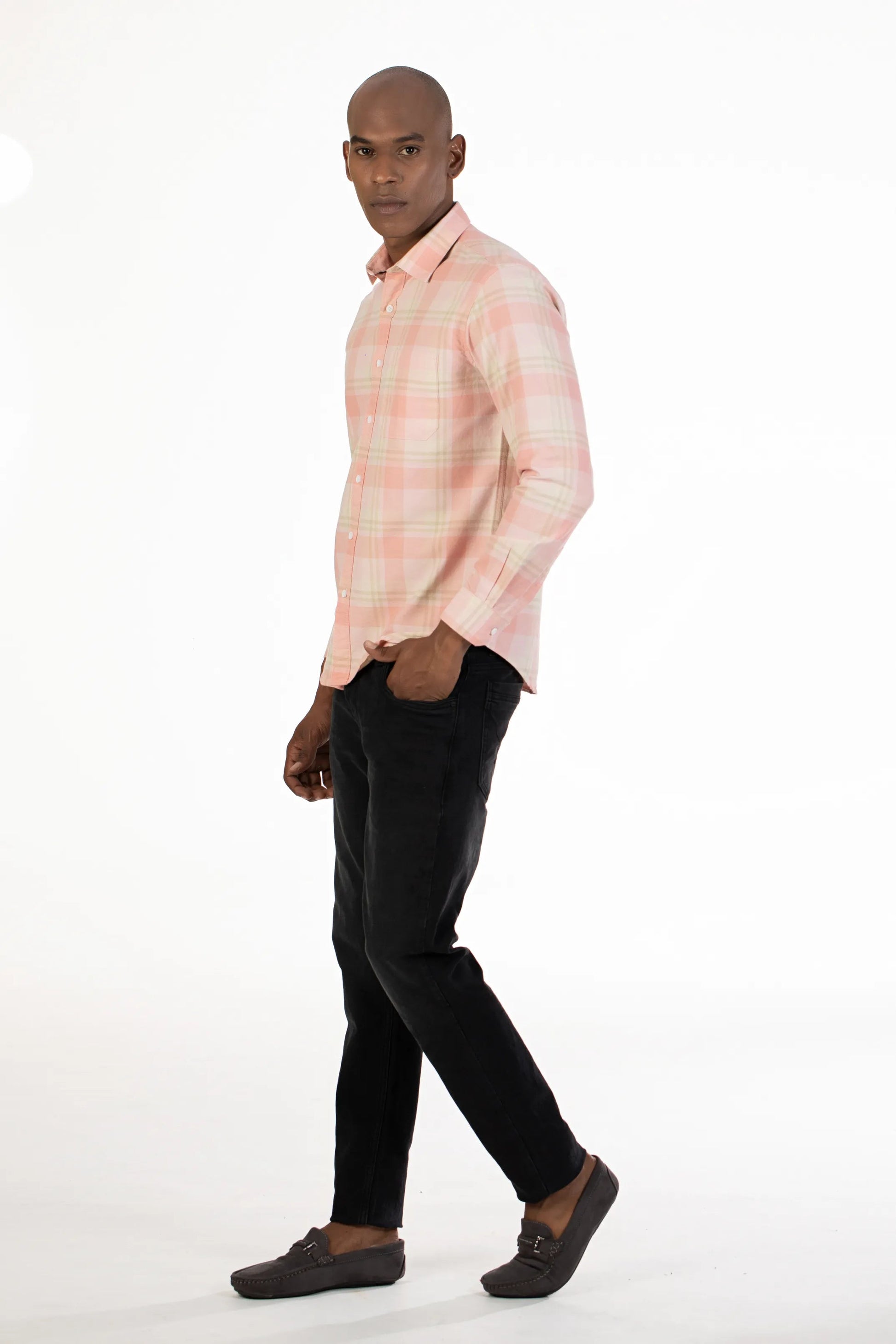 Buy Soft Hued Checked Oxford Shirt Online.