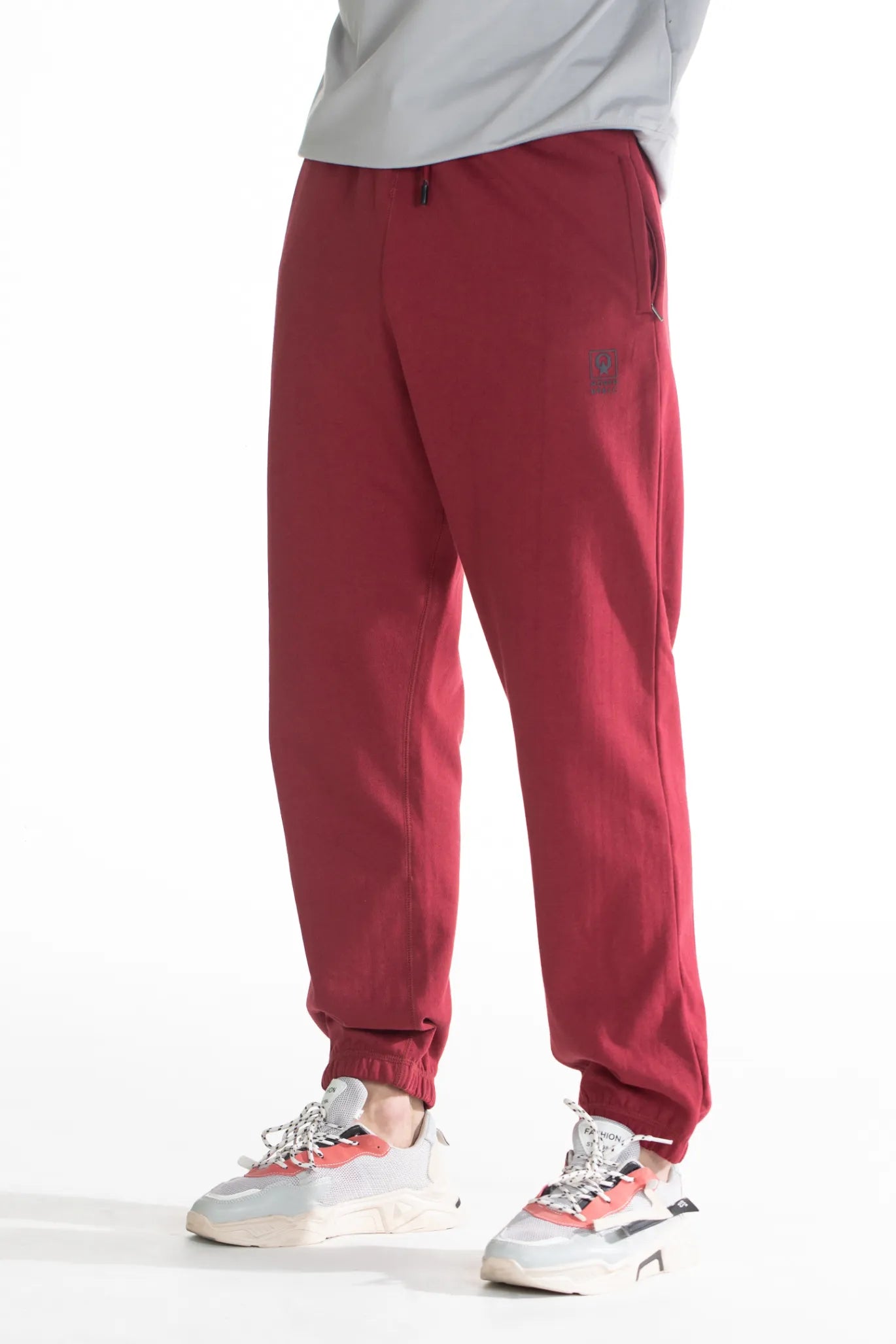 Shop BLACK Solid Knit Cotton Joggers Online