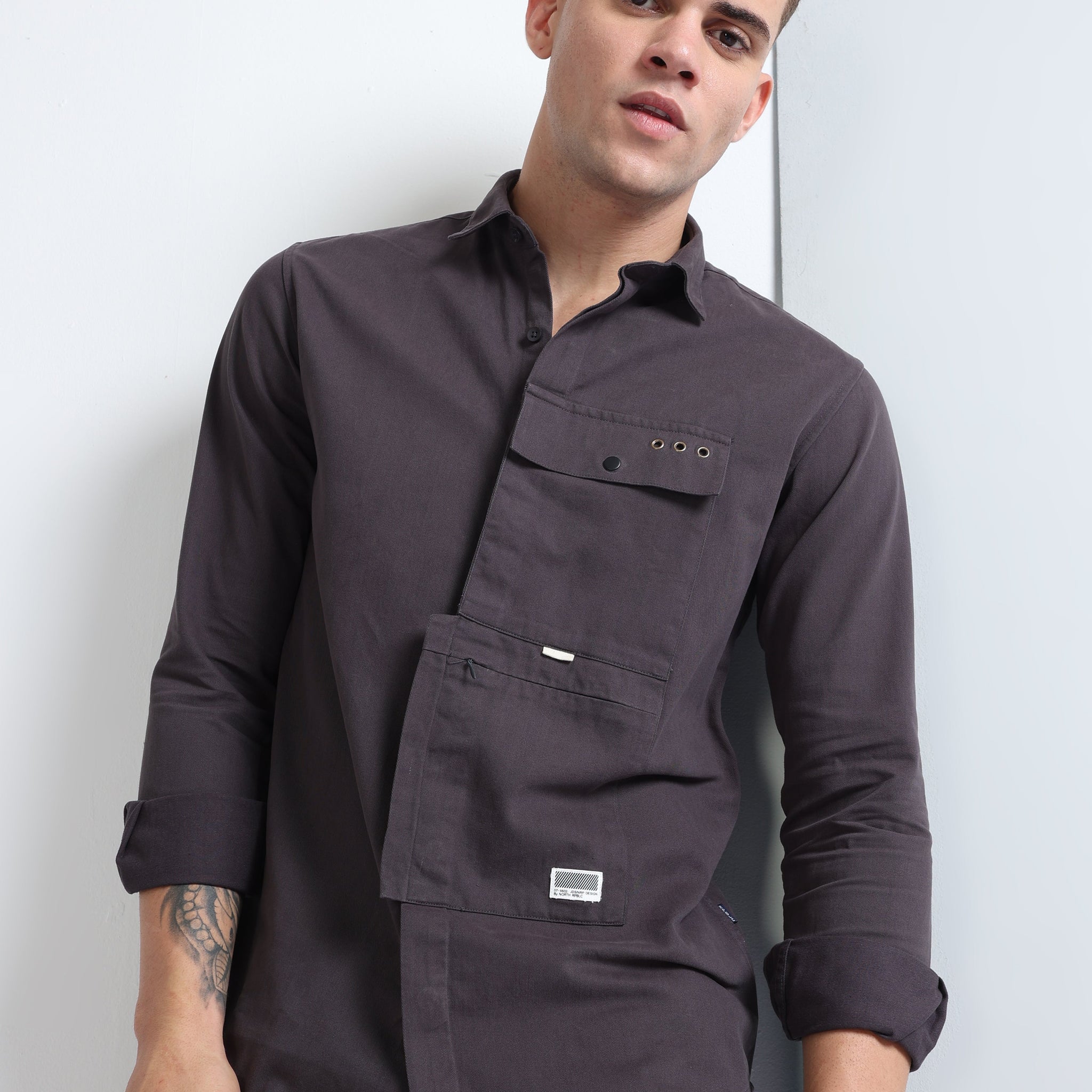 Buy Tacal Cargo Pocket Work Mens Stylish Shirt Online.