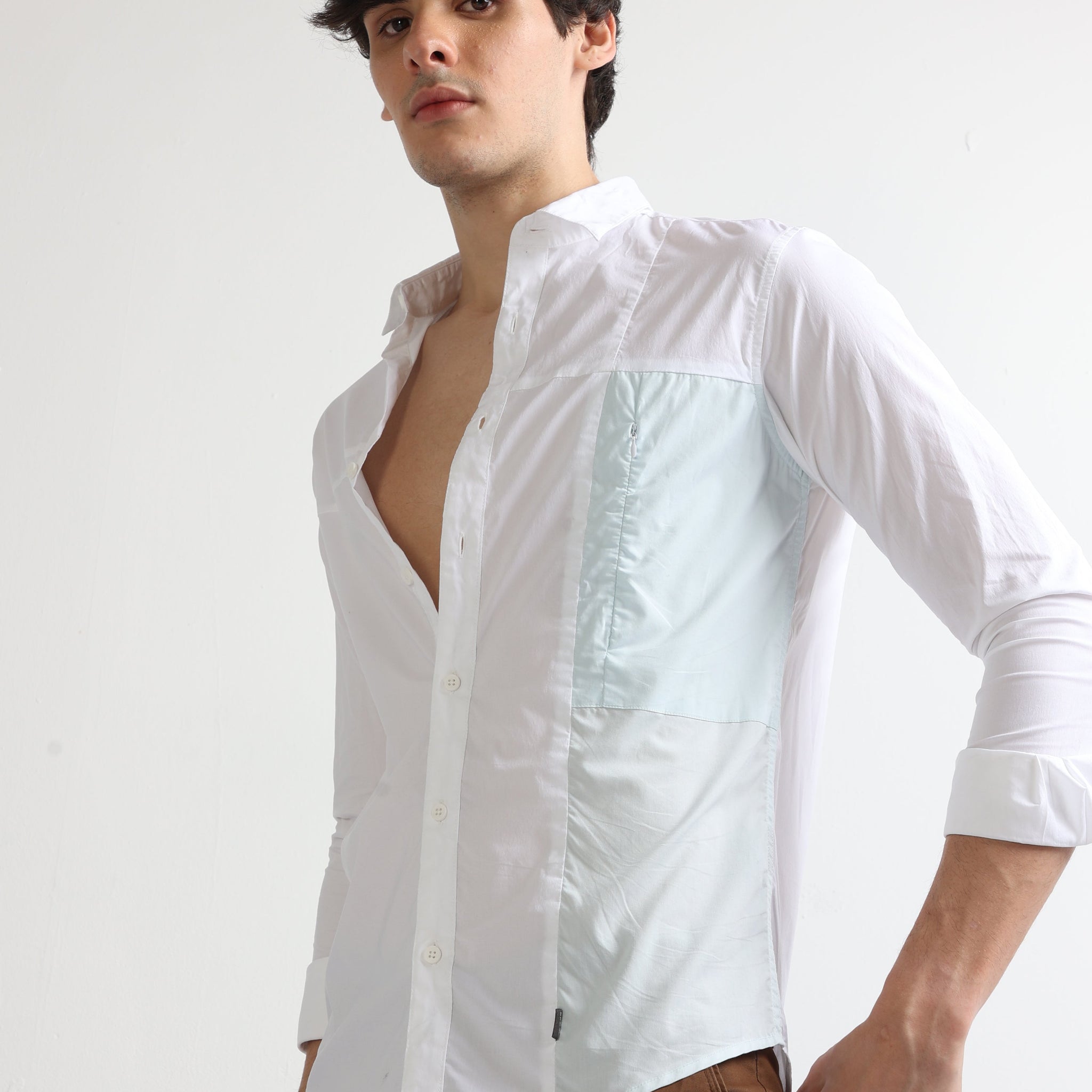 Buy Time Less Side Panel With Stylish Pocket Mens Shirt Online