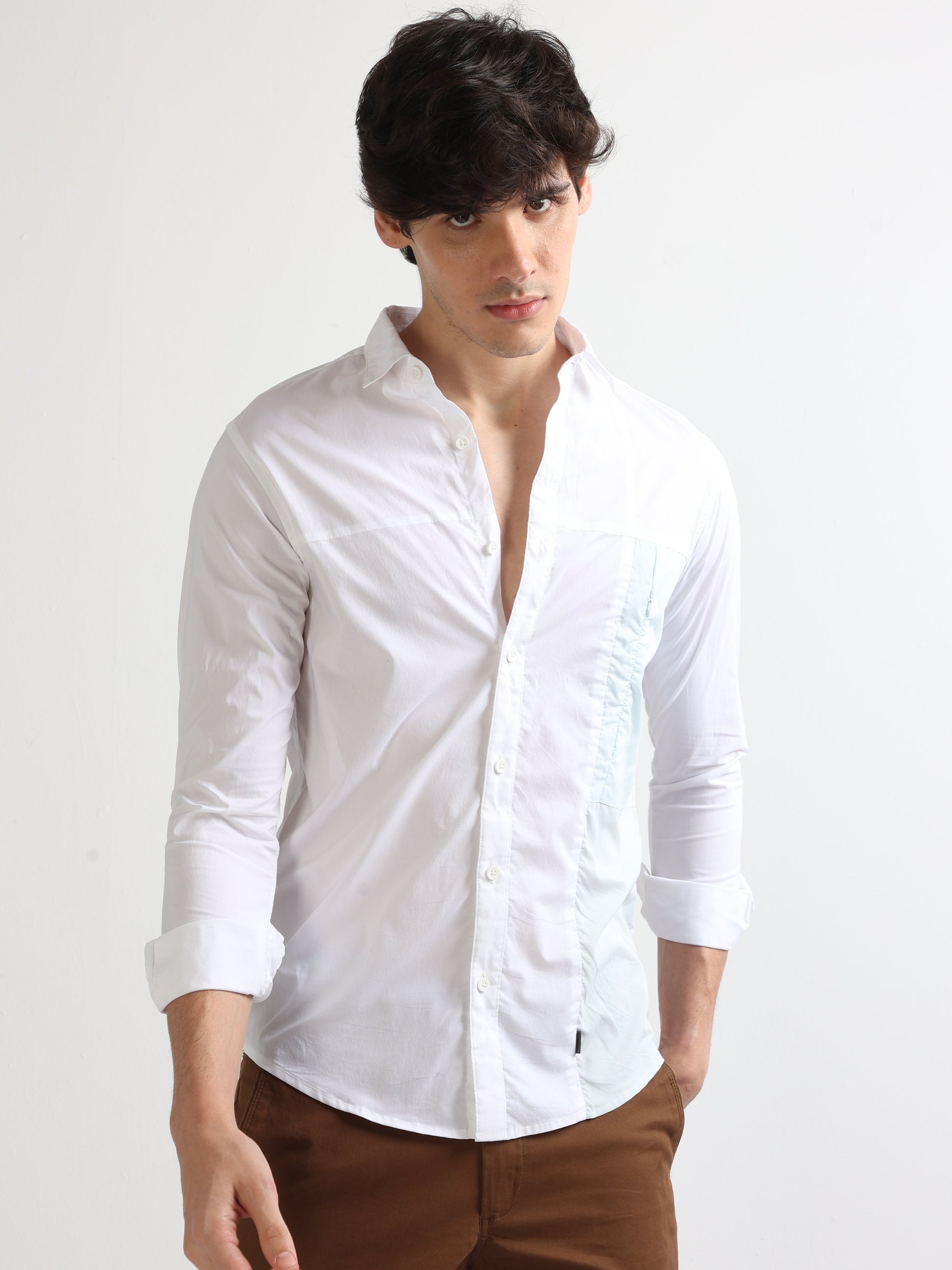 Buy Time Less Side Panel With Stylish Pocket Mens Shirt Online.