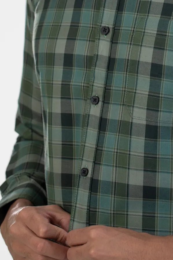 Buy Twill Single Pocket Checked Shirt Online