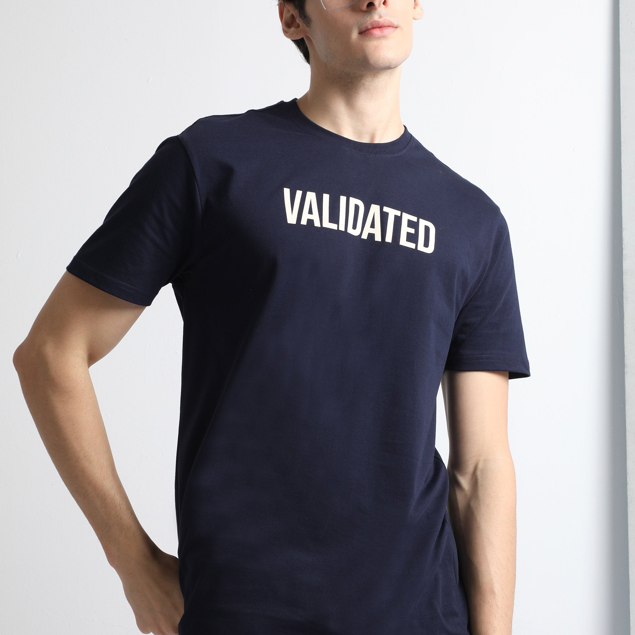 Navy Fashion Men's Printed T Shirt