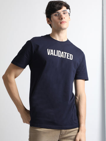 Navy Fashion Men's Printed T Shirt