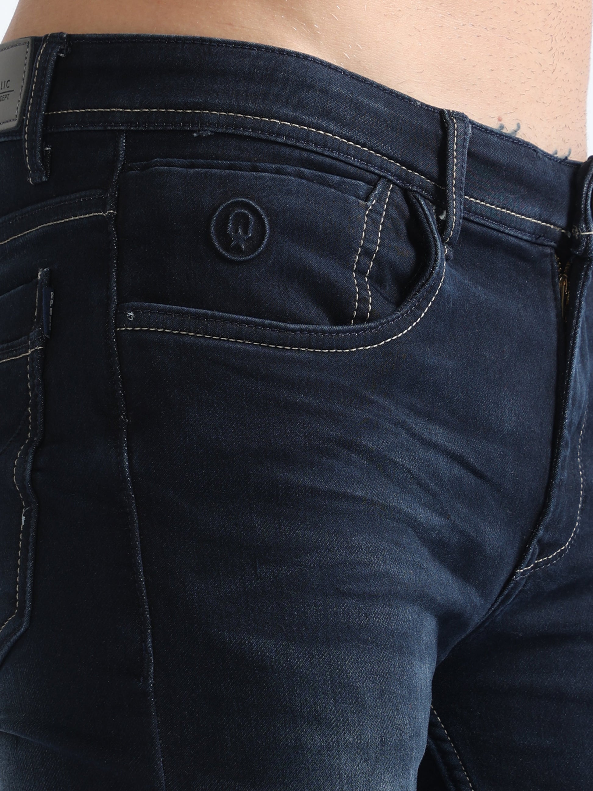 Buy Washed Double Shade Jeans Online.